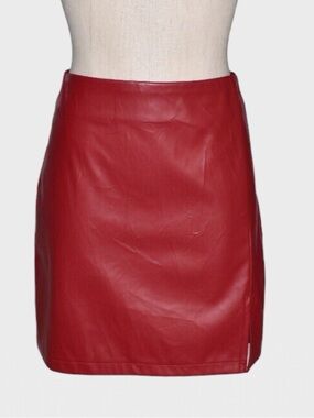 Jess Lea Faux Leather Mini Skirt